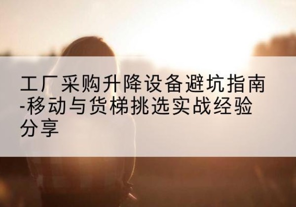 钟楼移动式升降机怎么选-工厂采购升降设备避坑指南-移动与货梯挑选实战经验分享